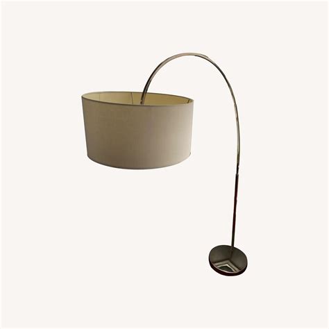 West Elm Overarching Linen Shade Floor Lamp - AptDeco