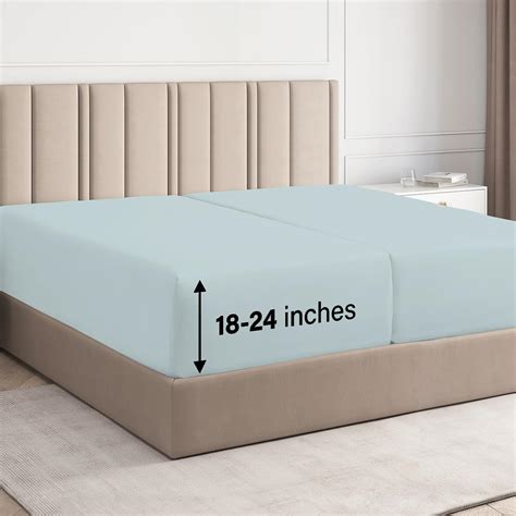 Amazon.com: Extra Deep Split King Fitted Sheet - Hotel Luxury Single ...