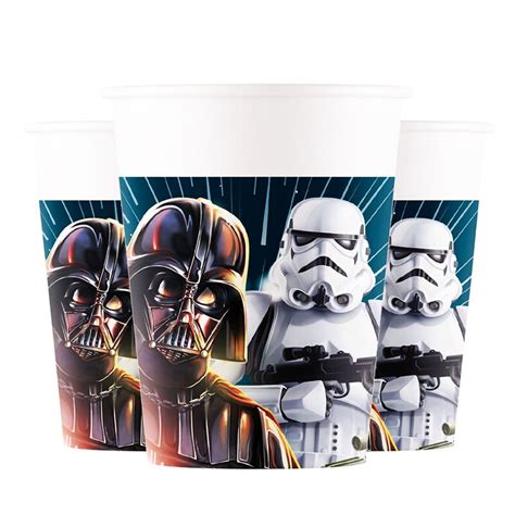 Star Wars Galaxy - Pappkopper 8 stk. | Bursdagskongen.com