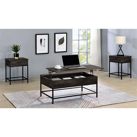 Brown MDF 3-Piece Group - Lift Top for Easy Reach - Reading Nook Usage ...