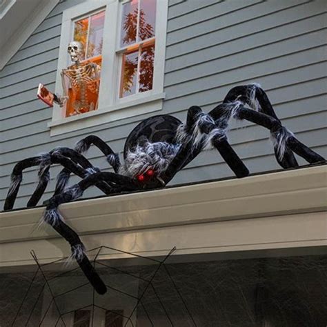 XIAOLE Halloween Hairy Spider Decorations, Scary Realistic Spider Props ...