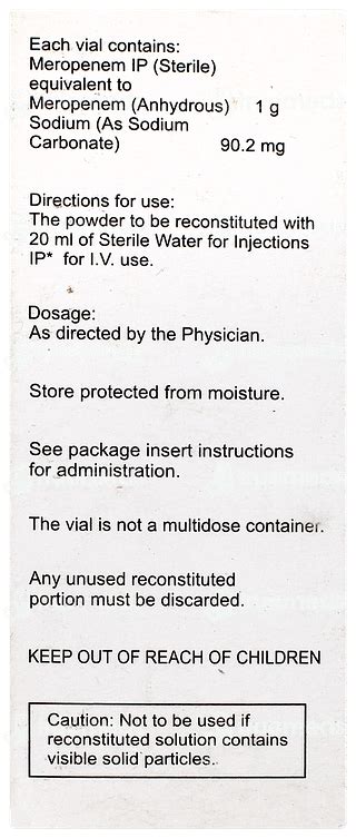 Meromac 1000 MG Injection | Order Meromac 1000 MG Injection Online at ...
