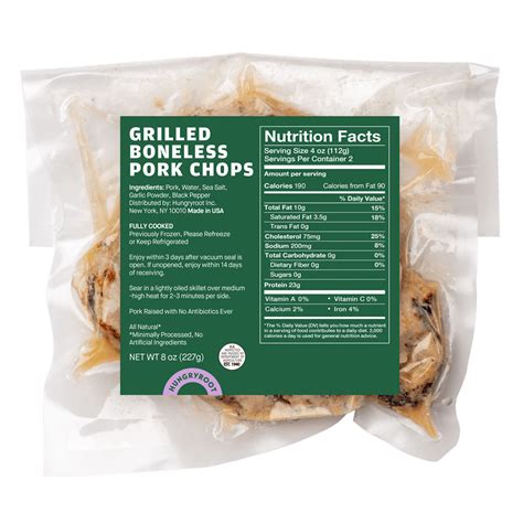 Pork Chop Nutritional