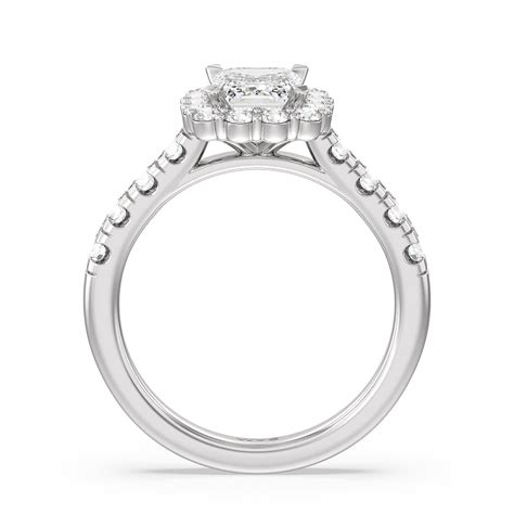 Broad Halo Cathedral Engagement Ring – WithClarity India