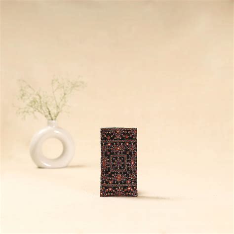 Black Kutch Neran Hand Embroidered Spectacle Pouch