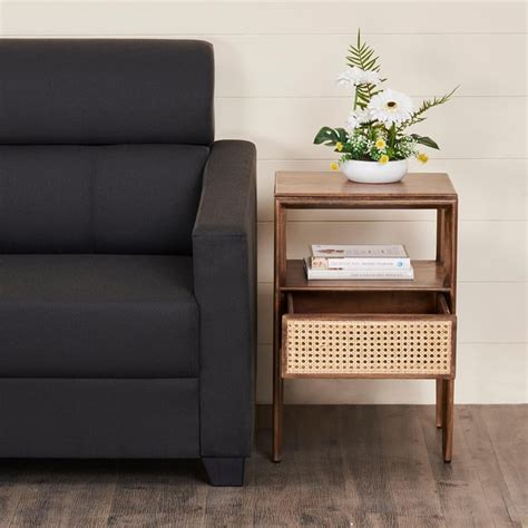 Buy Cane Connection Mango Wood Accent Table - Brown from Home Centre at ...