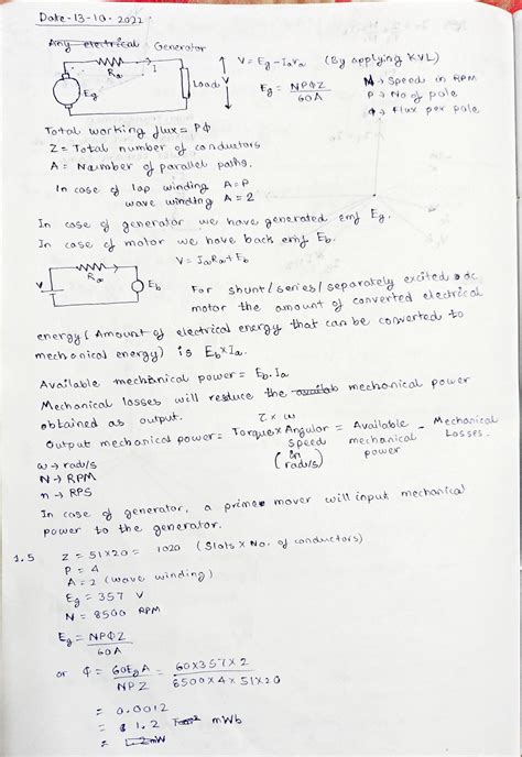 Notesss - Imp questions - Dote-13- 10 Generofor ww V:Eg-1a ...