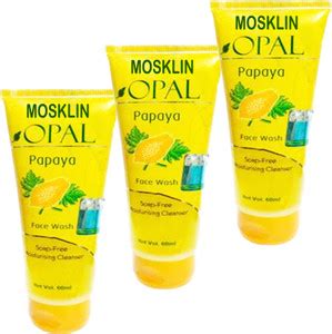 MOSKLIN OPAL PAPAYA FACEWASH FOR SKIN CLEANSING & BRIGHTER SKIN PACK OF ...