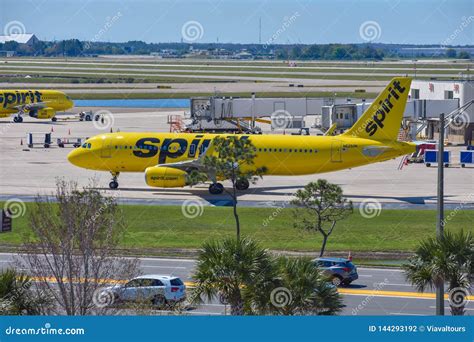 View of Airplanes from Spirit Airlines NK at the Gate in Orlando ...