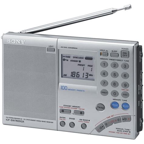 Sony ICF-SW7600GR AM/FM Shortwave World Band Receiver with Single Side ...