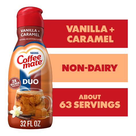 Nestle Coffee Mate Duo Vanilla Caramel Flavored Liquid Coffee Creamer ...