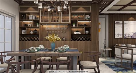 现代简约客厅壁橱沙发酒柜家具效果图-上海装潢网