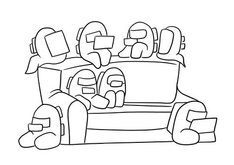 Among Us Coloring Book Printable