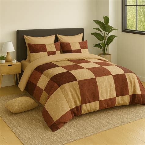 TANVAS Super King Bedsheet Set 108 x 120 cm| 210 TC Cotton|2 Pillow Co ...