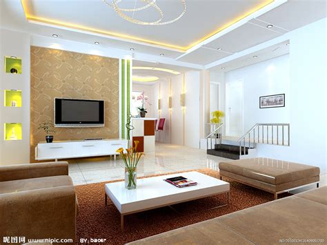 家居设计现代风简约客厅整体装修效果图 – 设计本装修效果图