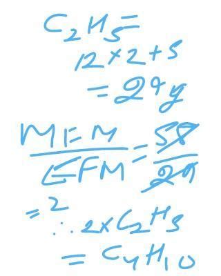 Question 6: The empirical formula of a compound is C₂H5. If its molar ...