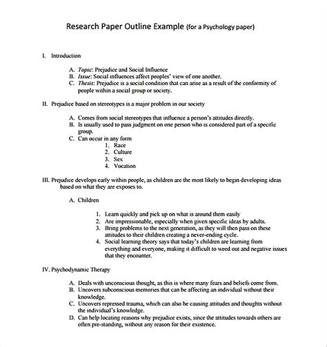 Research Paper Outline Template Sample | room surf.com