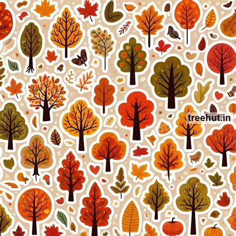 100 Autumn Trees Sticker Craft Ideas for Kids and Adults, Fall Craft ...
