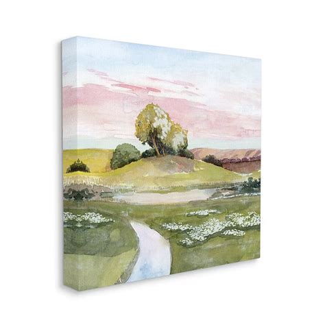 Stupell Home Decor Hillside Sunset Landscape Canvas Wall Art