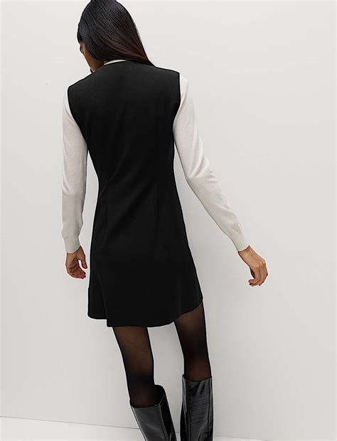 Buy Button Detail Mini Shift Dress at Marks & Spencer