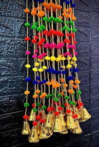 Sazavat store 4_Pcs_Multicolor_Pom_Toran Toran Price in India - Buy ...