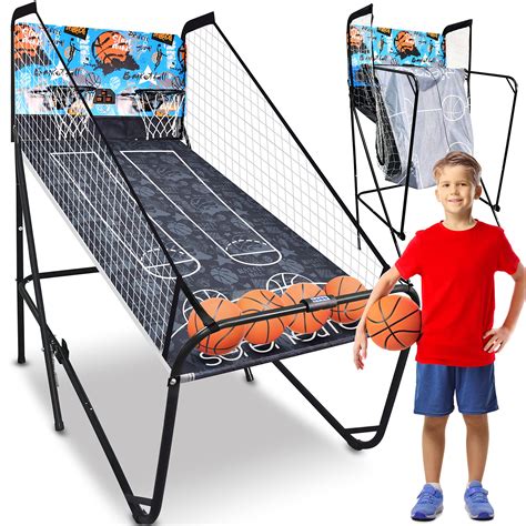 Dual Hoop Basketball Shootout Indoor Home Arcade Room Game with ...