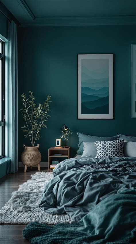 Sophisticated Dark Teal Bedroom Looks | Teal bedroom, Teal rooms ...