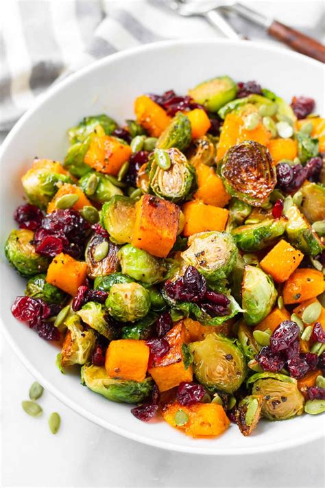 Roasted Butternut Squash and Brussels Sprouts | Recipe | Brussel sprout ...