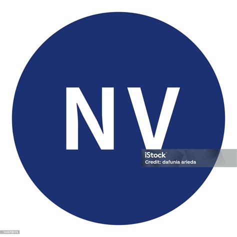Nv Color Abbreviation Two Letter Icon Stock Illustration - Download Image Now - Abbreviation ...