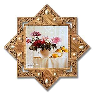 Poster n Frames PNF Flower Star Shaped Wooden Photo Frame | Living Room ...