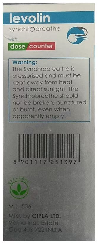 Buy Levolin Synchrobreathe Inhaler Online | Genuine & Fast Delivery ...