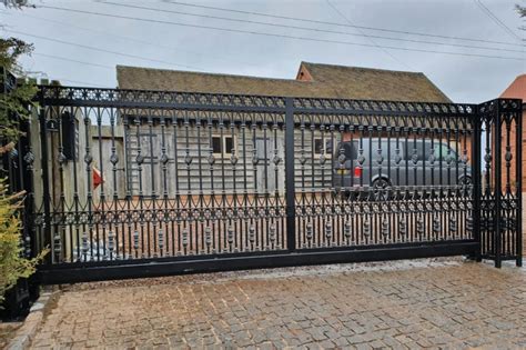 TAIMCO Radleigh Wrought Iron Gates – Sliding Driveway Gate | Classic ...