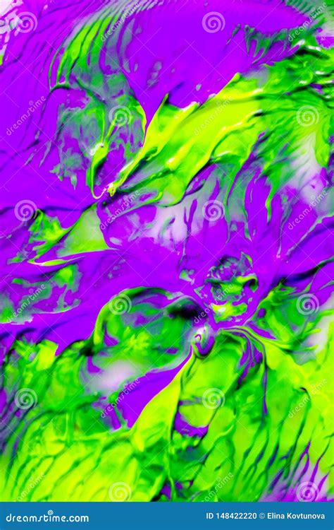 Dynamic Fluid Color Paint Splashes Background. Blue and Orange Mixed ...