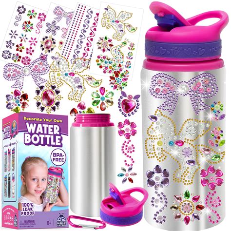Buy Decorate Your Own Water Bottle Kits for Girls - 5 6 7 8 Year Old ...