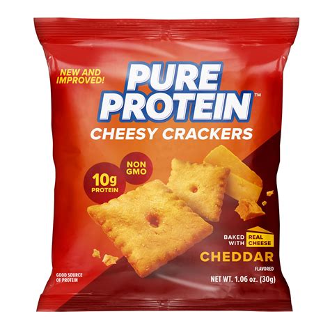 Snapklik.com : Pure Protein Cheesy Crackers, Cheddar, High Protein ...