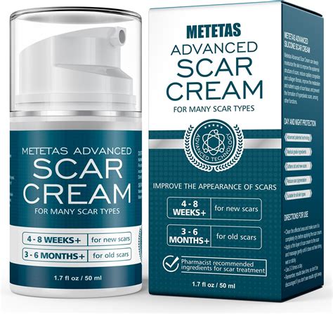 Amazon.com : Metetas Advanced Scar Cream 1.7 Oz, Scar Cream Gel For ...