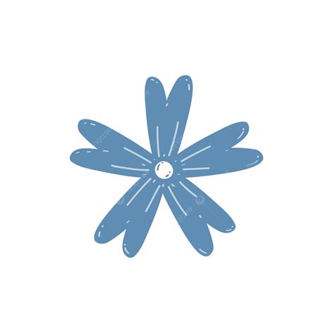 Cute Blue Flowers Vector, Blue Clipart, Flowers Clipart, Blue Flower ...