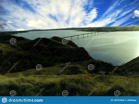 Lake Sakakawea from Sanish Hill North Dakota Stock Photo - Image of ...
