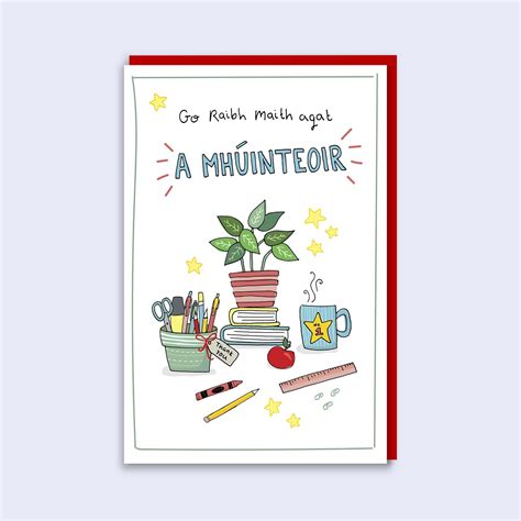 Go Raibh Maith Agat Thank You Teacher - Garlanna Greeting Cards