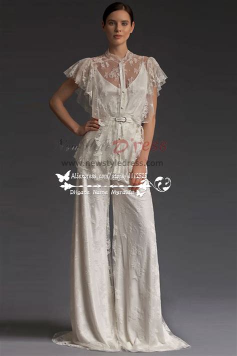 lace pants suits for weddings