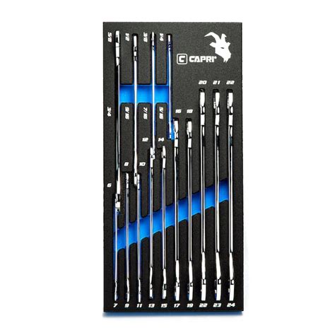 Capri Tools Super-Thin Open End Wrench Set, Metric/SAE, 14 pcs ...