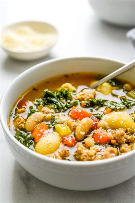 Italian Sausage Kale White Bean Soup Recipe | Deporecipe.co