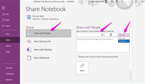 Image result for How to Share a Notebook in OneNote