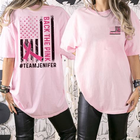 Custom Breast Cancer Shirt, Back the Pink Shirt, Pink Ribbon, in ...