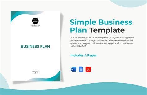 Sample Simple Business Plan Template 的图像结果
