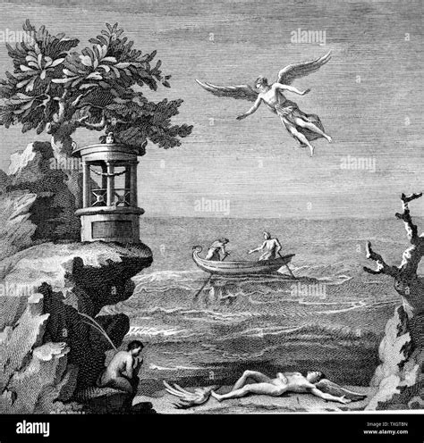 Flight Of Icarus Painting