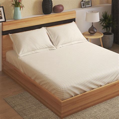 Buy Slate Cotton 150TC Printed 3Pcs Queen Bedsheet Set from Home Centre ...