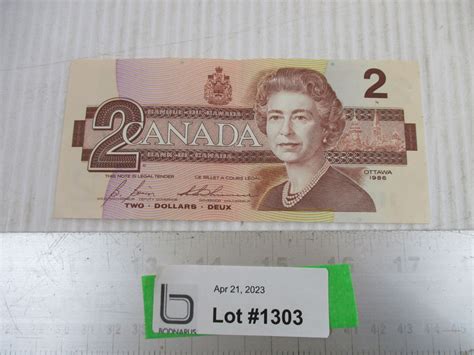 ^1986 Canadian Two Dollar Bill - Bodnarus Auctioneering