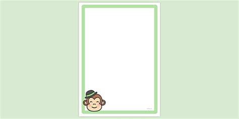 Monkey Face Page Border | Page Borders (teacher made)