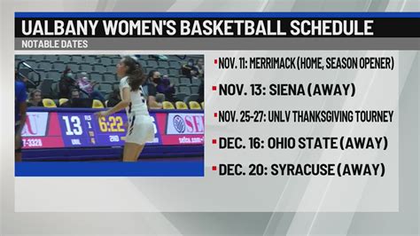UAlbany women's basketball Unveils 2022-23 schedule - NEWS10 ABC